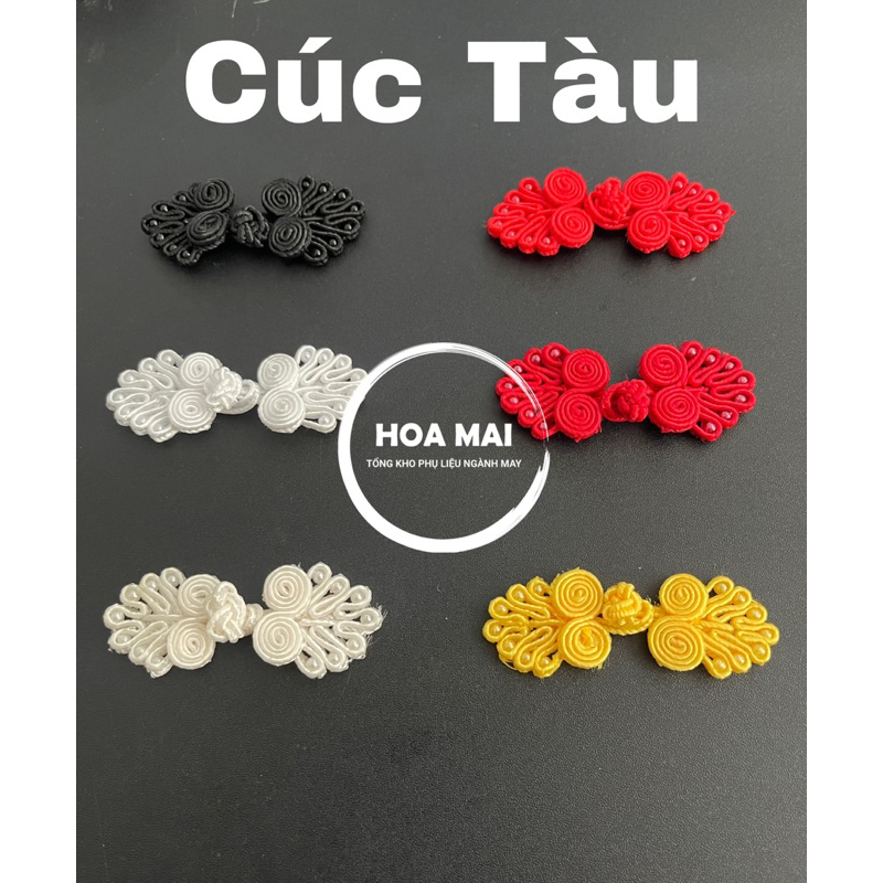 combo 5 cúc Tàu, Khuy Tàu cho sườn xám, áo lam, Nút Thắt, Nút Tết nhiều mẫu, cúc áo Trung Hoa-Phụ li