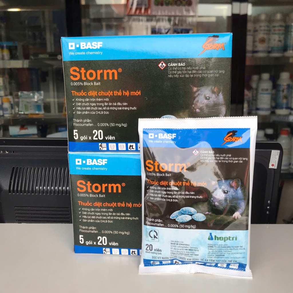 Khắc tinh của loài chuột, thuốc chuột Storm 0.005 gói 20viên
