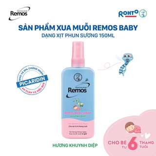 Xịt chống muỗi cho bé từ 6 tháng tuổi hương khuynh diệp Rohto Mentholatum Remos 150ml