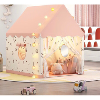 Lều trẻ em, lều lâu đài bé trai bé gái, lều ngủ cho bé có rèm che, KHUNG KIM LOẠI CAO CẤP  vải dù cao cấp