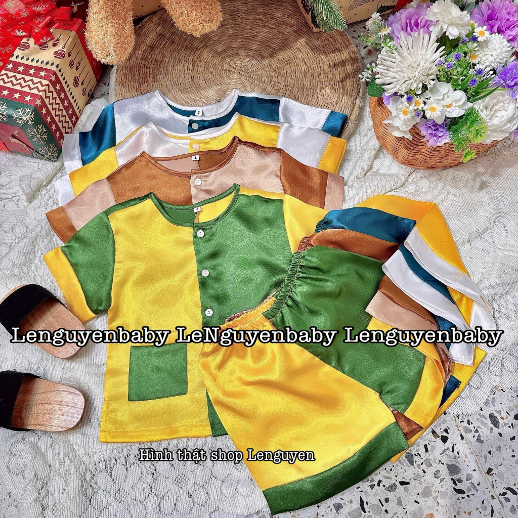 [ĐỒ ĐÙI] Bộ đồ cộc cho bé [7-18kg], bộ quần áo ngắn tay, quần đùi chất vải Lụa cho các bé