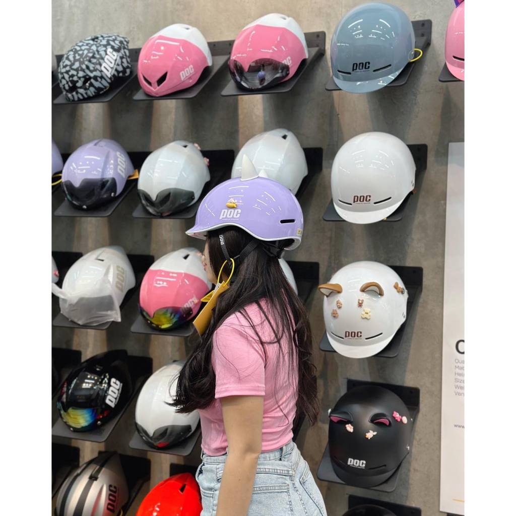 Nón Bảo Hiểm Thể Thao POC P19 Màu Tím Bóng Cao Cấp Phong Cách Cổ Điển - CHÍNH HÃNG