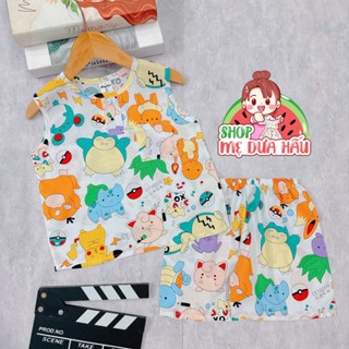 Bộ tole bé trai sát nách quần đùi, đồ bộ lanh mặc nhà bé trai 10-45kg shop mẹ dưa hấu