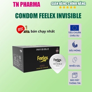 ⚡SIÊU SALE⚡Bao cao su Feelex siêu mỏng, kéo dài thời gian, nhiều gel bôi trơn - Hộp 10 bcs