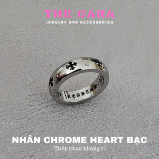 Nhẫn CHROME HEART Bạc Thép Không Rỉ THECARA