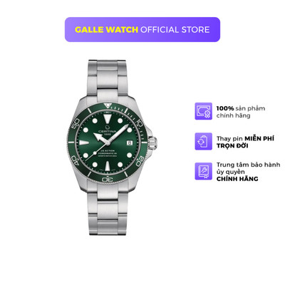 Đồng Hồ Nam Certina DS Action Diver C032.807.11.091.00, xuất xứ Thuỵ Sỹ  mặt kính Sapphire sang trọng, dây thép đeo tay