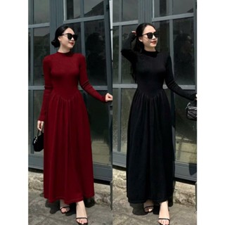 Váy len dáng xoè đầm bầu thời trang đẹp mặc công sở suông xinh dự tiệc  [VL761]  [Tira Mama Design]