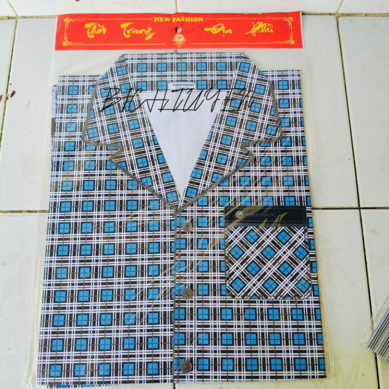[ HÀNG MÃ] GIẤY CÚNG QUẦN ÁO PIZAMA NAM SỌC