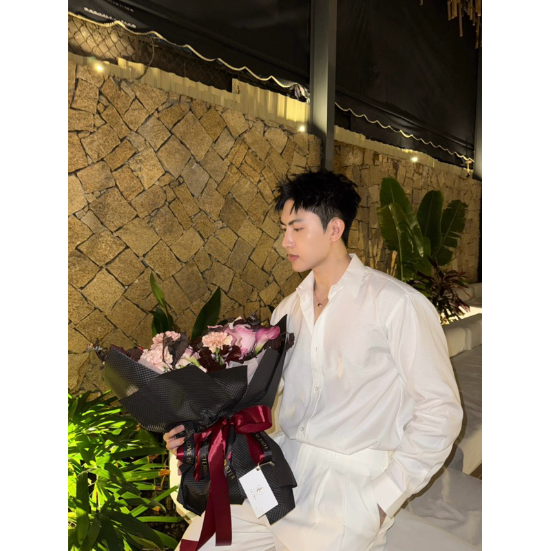Áo sơ mi trắng tay dài nam đơn giản [Oxford White Shirt]