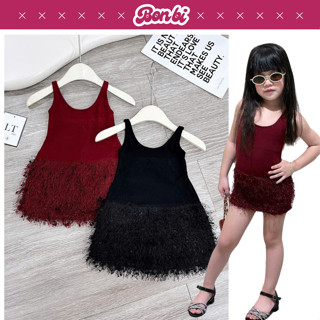 [LT /30kg] Váy body xinh cho bé gái, đầm hai dây cho bé chất co giãn thoải mái, bạ lót ngực, chun ôm lưng, Tùng lông
