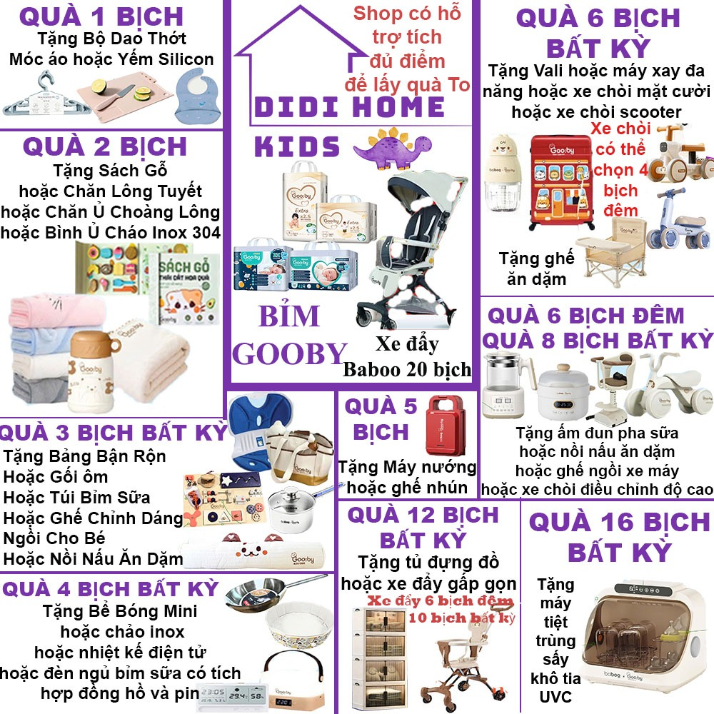 Bỉm Quần Gooby Premium Hàn Quốc Quần đủ size M32/L28/XL26/XXL24 cho bé từ 6kg - 20kg
