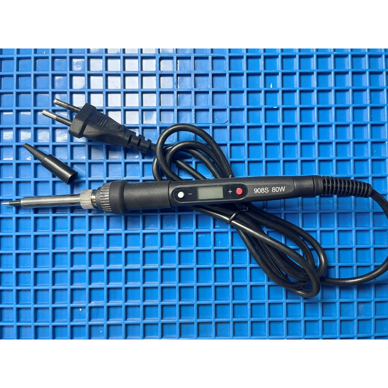 Tay hàn 908s, Mỏ hàn điều chỉnh nhiệt độ 908S 220V 80W có mặt hiển thị nhiệt độ LCD