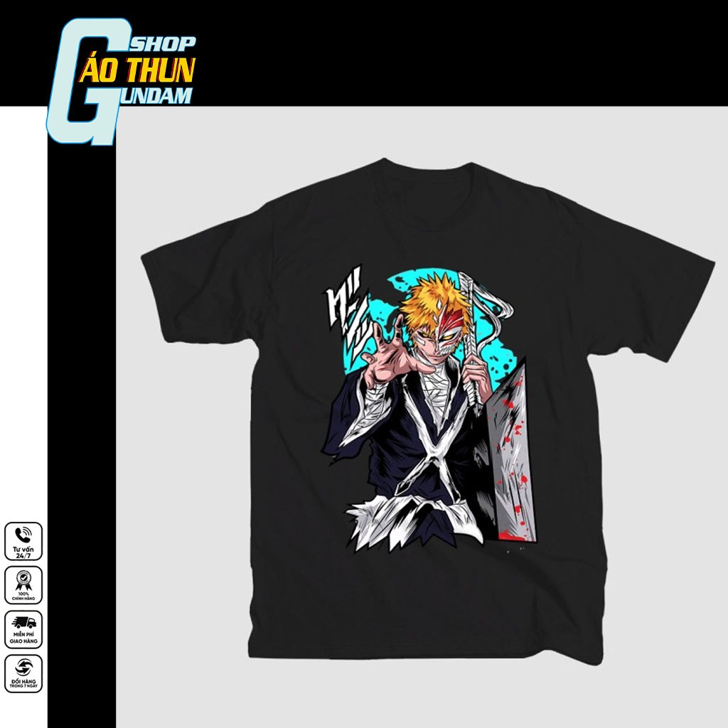 Áo Thun Bleach Anime Kurosaki Ichigo Hollow Mask |SHOPAOGUNDAM