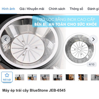 Lưới lọc, dao ép máy ép hoa quả blustone JEB 6545