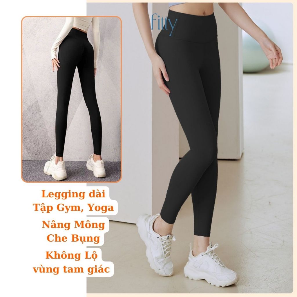 Quần Legging Dài Tập Gym Yoga Nữ, Quần Dài Thể Thao Nữ Cạp Cao Che Bụng Chống Lộ, Nâng Mông Tôn Dáng Eo S22 | BigBuy360 - bigbuy360.vn