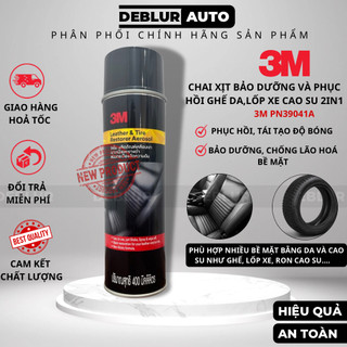 Chai vệ sinh và dưỡng da ghế ô tô, vệ sinh nội thất ô tô, bảo dưỡng cao su, vỏ xe 3M 39041A