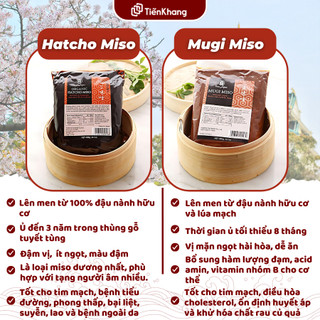 Mugi Miso - Bịch (400gram) - Tương Miso cổ truyền Nhật Bản - Bổ sung đạm, khử hóa dược rau củ