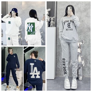 Set bộ đồ quần áo MLB Mega Sweater nỉ da cá xuất dư cao cấp