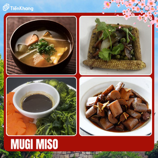 Mugi Miso - Bịch (400gram) - Tương Miso cổ truyền Nhật Bản - Bổ sung đạm, khử hóa dược rau củ
