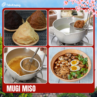 Mugi Miso - Bịch (400gram) - Tương Miso cổ truyền Nhật Bản - Bổ sung đạm, khử hóa dược rau củ