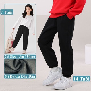Quần Nỉ Da Cá Và Nỉ Bông Cho Bé Trai Bé Gái Kookoo. Quần Dài Jogger Nỉ Trẻ Em Cho Bé Gái Bé Trai