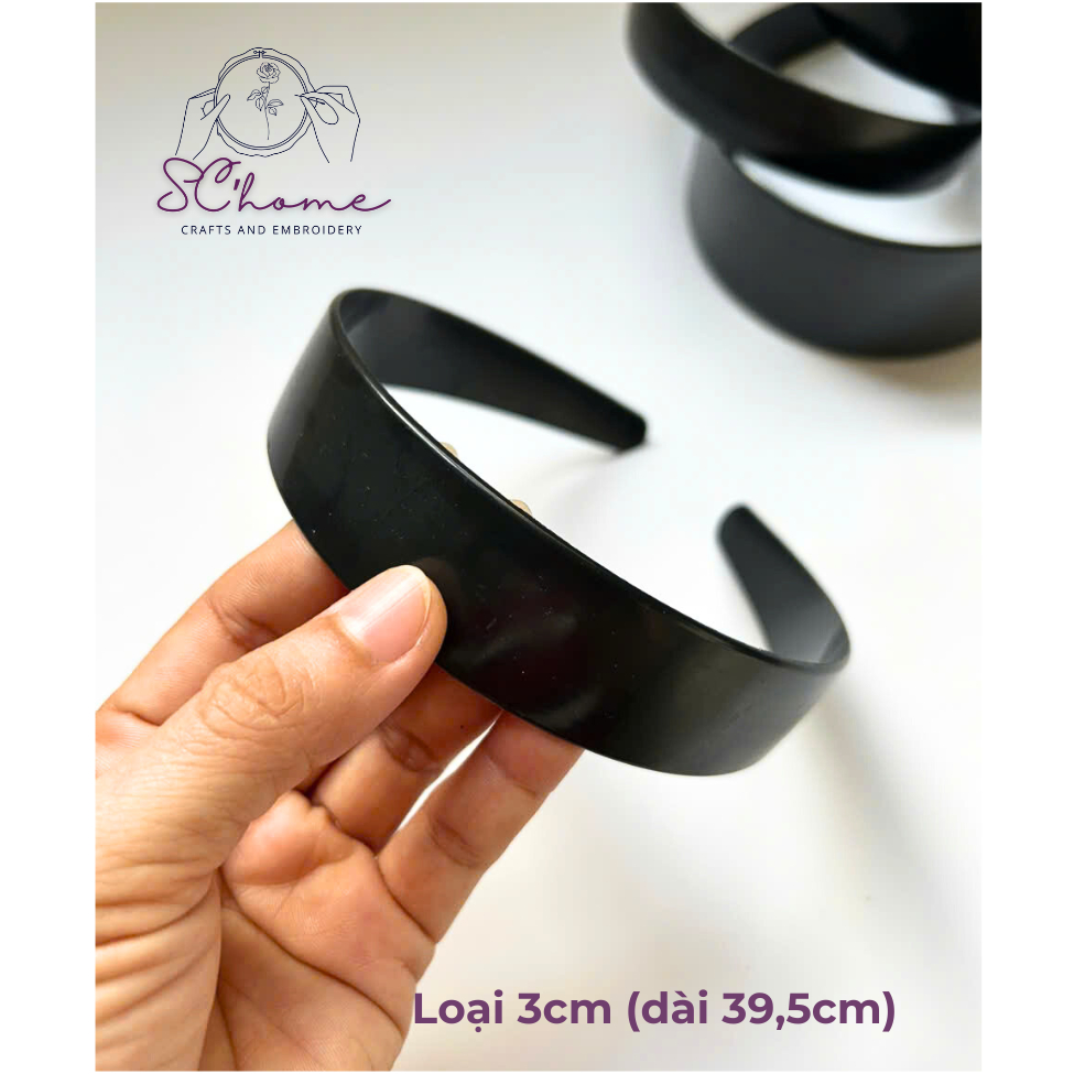 10 phôi cài tóc không răng 3cm, dài 39,5cm