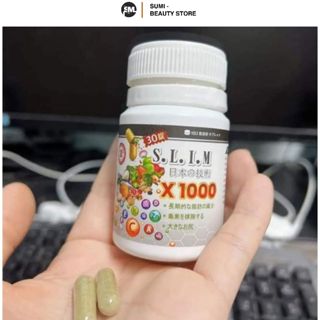 [HỘP 30 VIÊN] Giàm cân SLIM FIT 1000 1 hộp 30 Viên - Viên Giảm Cân Slim Fit x1000 giảm mỡ chính hãng