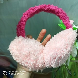 thanh lí bịt tai hồng siêu xịn, kèm nón noen