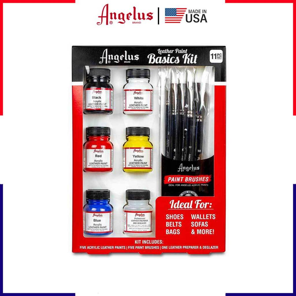 Bộ sản phẩm Angelus Leather Paint Basics Kit – 11pc