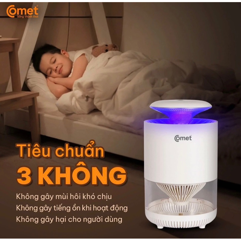 Đèn diệt muỗi COMET CM078 thiết kế hiện đại, bắt diệt muỗi hiệu quả