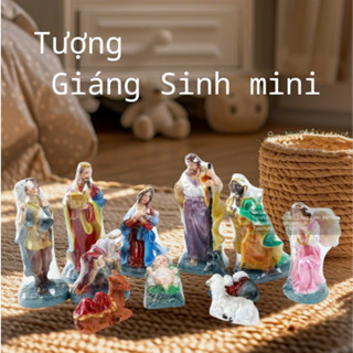  Bộ 12 Tượng giáng sinh mini mẫu cổ điển 15cm - Mang Lại Vẻ Đẹp Ấm Áp Cho Mùa Giáng Sinh 