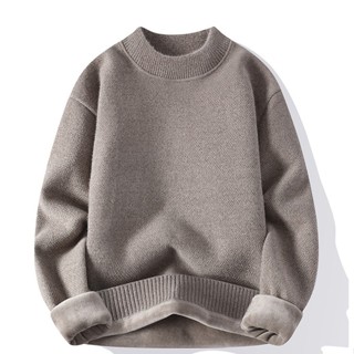 (Ảnh thật) Áo Len Nam Cổ Tròn, Dệt Hạt Gạo, Chất Dày Dặn Mềm Mại, Lót Lông cực ấm - KENZA Shop