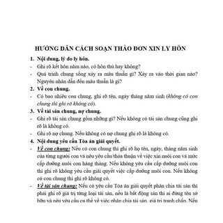 Mẫu đơn ly hôn Quận 6 mới nhất