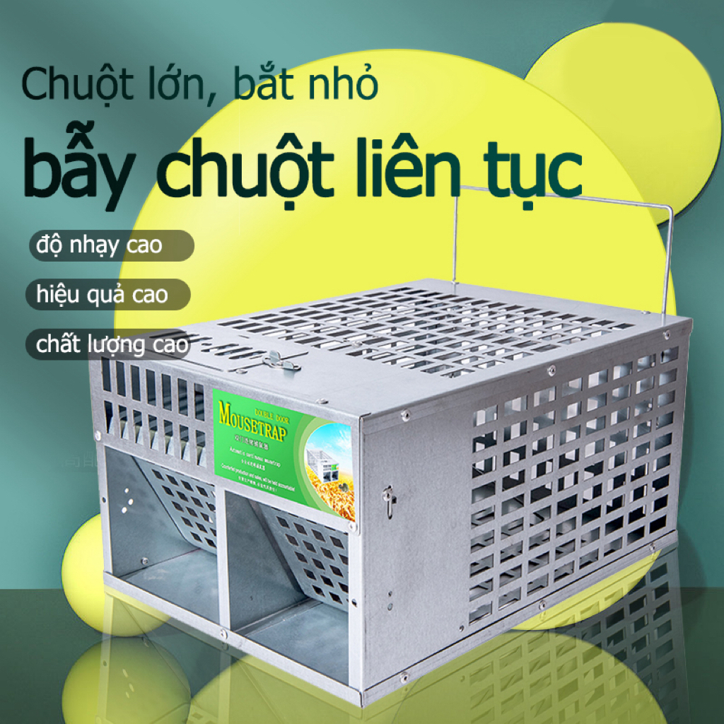 ⭕Có tặng kèm mồi⭕Thế hệ mới Bẫy Chuột Tự Động Thông Minh Bẫy chuột lồng có thể tái sử dụng Mouse Tra
