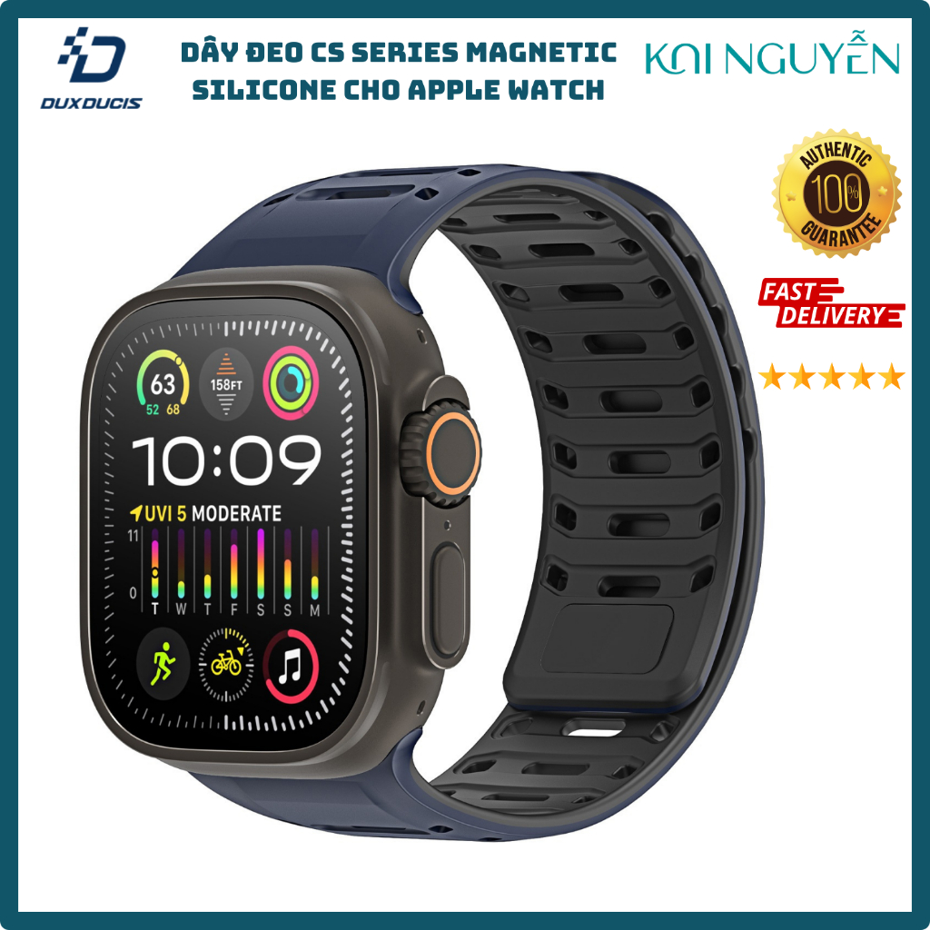 Dây Silicon Từ tính Dux Ducis CS Series Magnetic Silicone cho Apple Watch Ultra 2 / 1, Apple Watch S