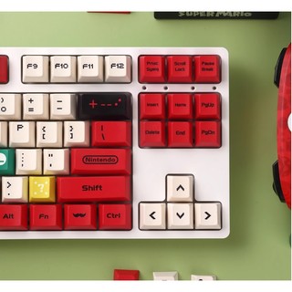 Nút bàn phím Mario Keycap set – PBT Double-Shot - Cherry profile - 123 nút dùng cho bàn phím cơ