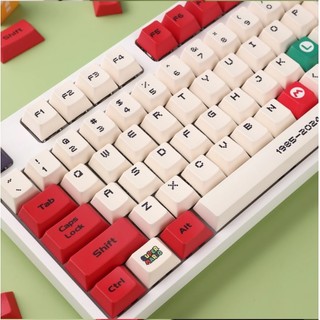 Nút bàn phím Mario Keycap set – PBT Double-Shot - Cherry profile - 123 nút dùng cho bàn phím cơ