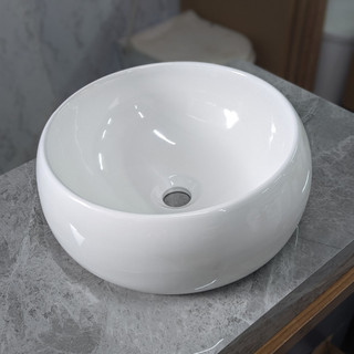 Chậu rửa mặt - Lavabo tròn đặt bàn 620 (KT 40cm)