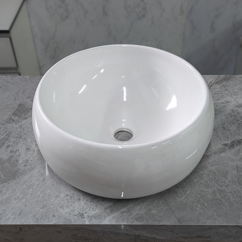 Chậu rửa mặt - Lavabo tròn đặt bàn 620 (KT 40cm)
