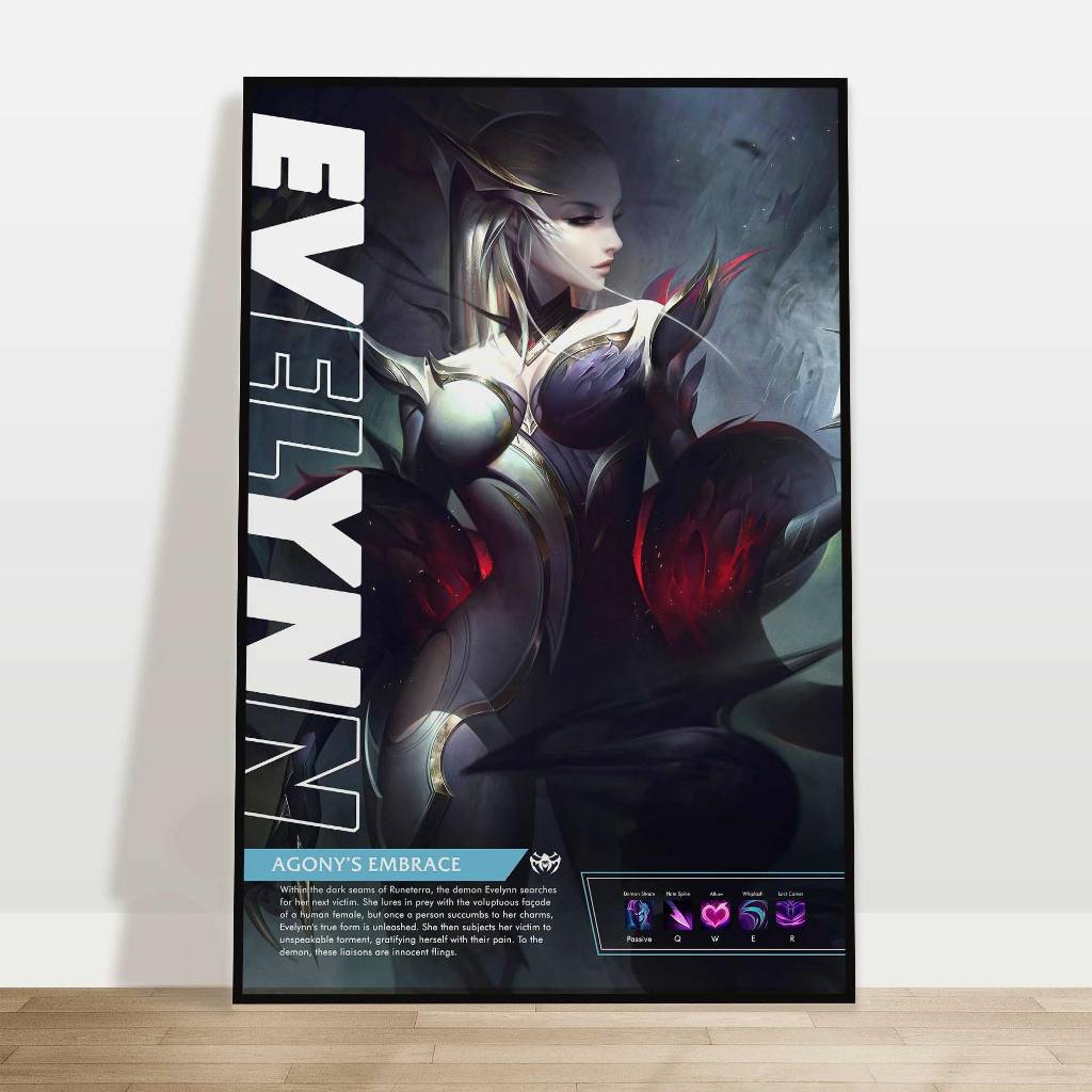 FREESHIP ⭐️ Evelynn | Liên Minh Huyền Thoại Poster - Tranh League of Legends Dán Tường - Treo Tường