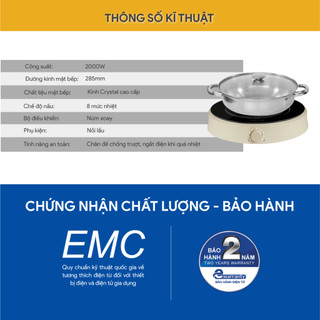 Bếp Từ Đơn BlueStone ICB-6603 | 2000W – Nấu Nhanh, Không Khói | Mặt Kính Chịu Lực – Điều Khiển Cảm Ứng | BH 2 Năm