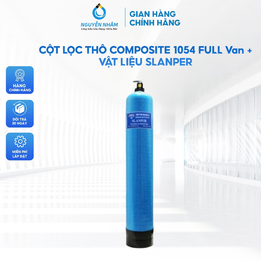 BỘ CỘT LỌC THÔ COMPOSITE 1054 FULL Van + VẬT LIỆU SLANPER