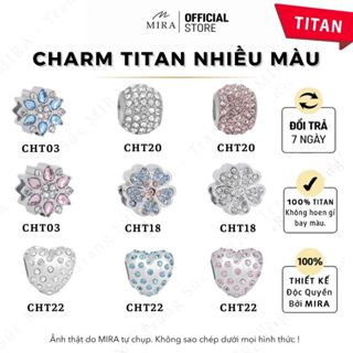 Hạt Charm TITAN Nhiều Màu Charm-03 Pan Không Gỉ Mix Được Các Dòng Lắc Tay Vòng Tay MIRA STORE