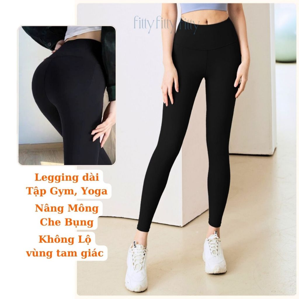 Quần Legging Dài Tập Gym Yoga Nữ, Quần Dài Thể Thao Nữ Cạp Cao Che Bụng Chống Lộ, Nâng Mông Tôn Dáng Eo S22 | BigBuy360 - bigbuy360.vn