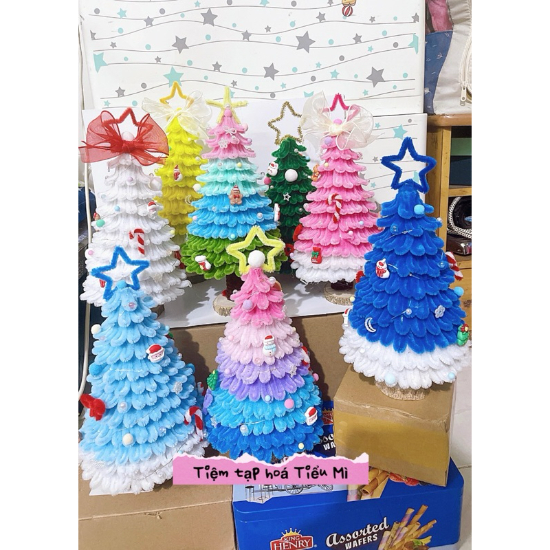 CÂY THÔNG NOEL KẼM NHUNG - TẶNG ĐÈN LED VÀ CHARRM NOEL - QUÀ TẶNG GIÁNG SINH NOEL