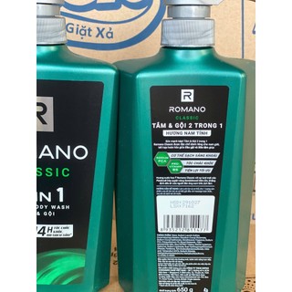 Tắm Gội 2IN1 ROMANO  650ML