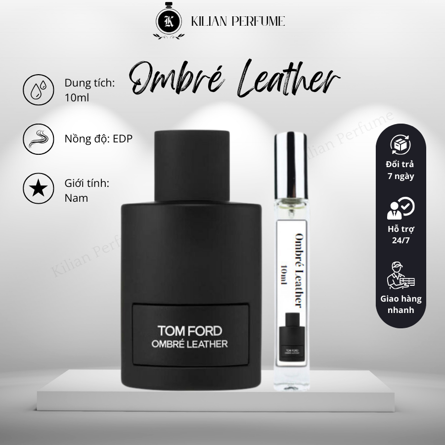 Nước hoa unisex Ombre Leather Eau de Parfum, mạnh mẽ, sang trọng và quyến rũ ESTARA