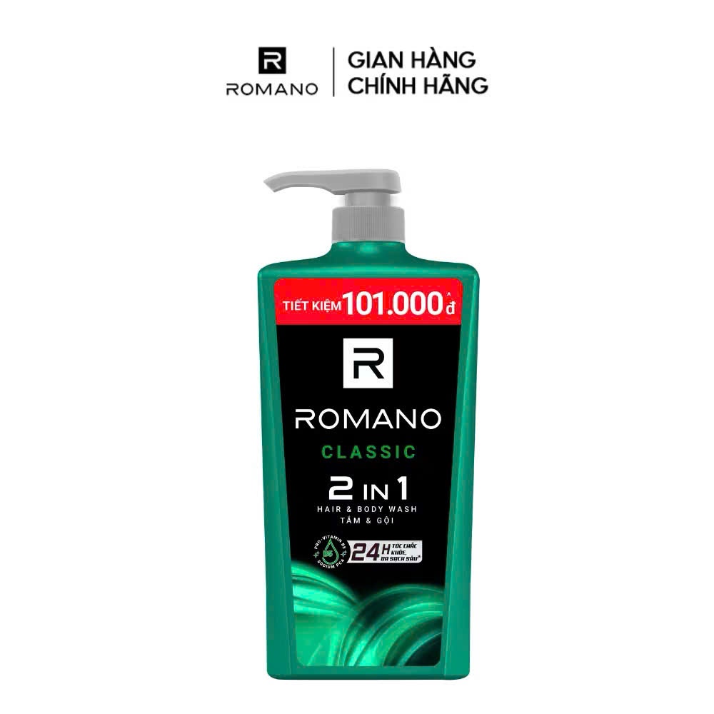 Tắm Gội 2IN1 ROMANO  650ML