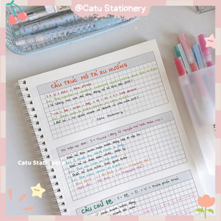 (B5) Sổ tay học ngữ pháp tiếng Anh Trung Nhật Hàn layout khoa học