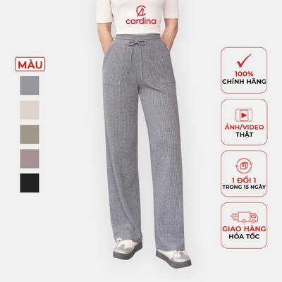 Quần nữ CARDINA chất liệu nỉ lông cừu dáng suông có túi tiện lợi kiểu dáng trẻ trung năng động  4QDT15